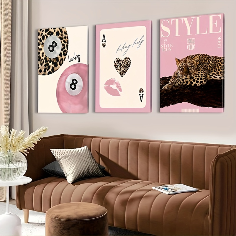 3pcs Leopard Cheetah Canvas Wa - огляд і ціна Luxury Lifestyle