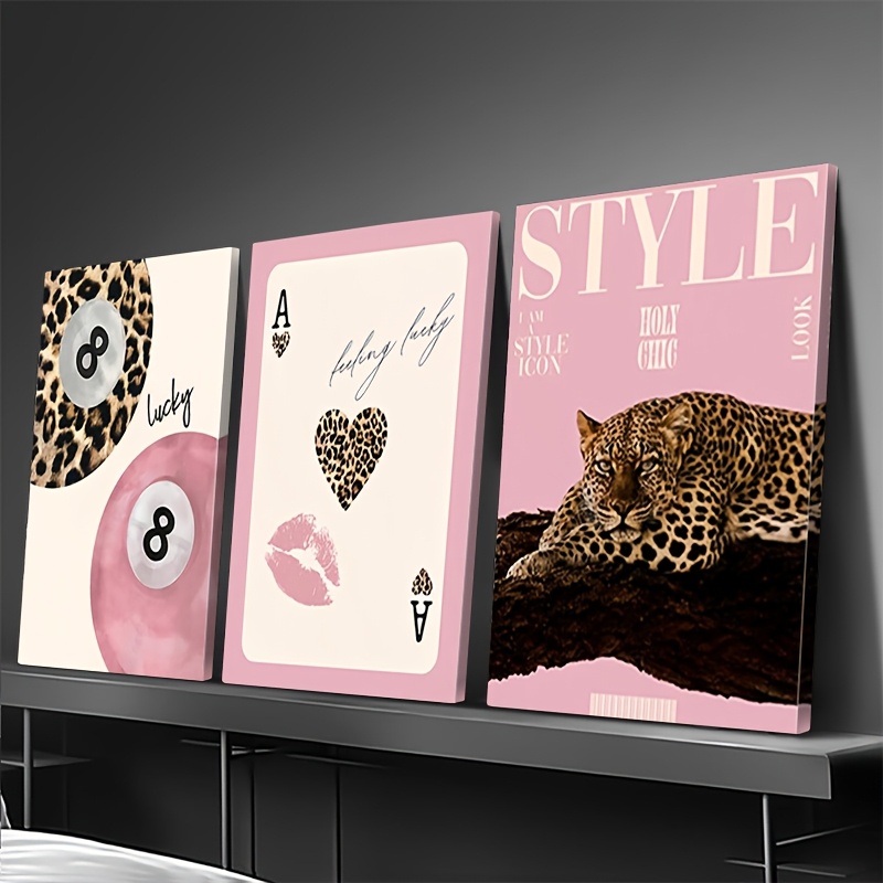 3pcs Leopard Cheetah Canvas Wa - огляд і ціна Luxury Lifestyle