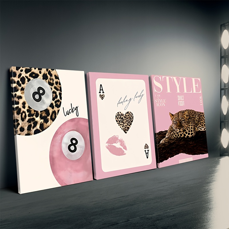 3pcs Leopard Cheetah Canvas Wa - огляд і ціна Luxury Lifestyle