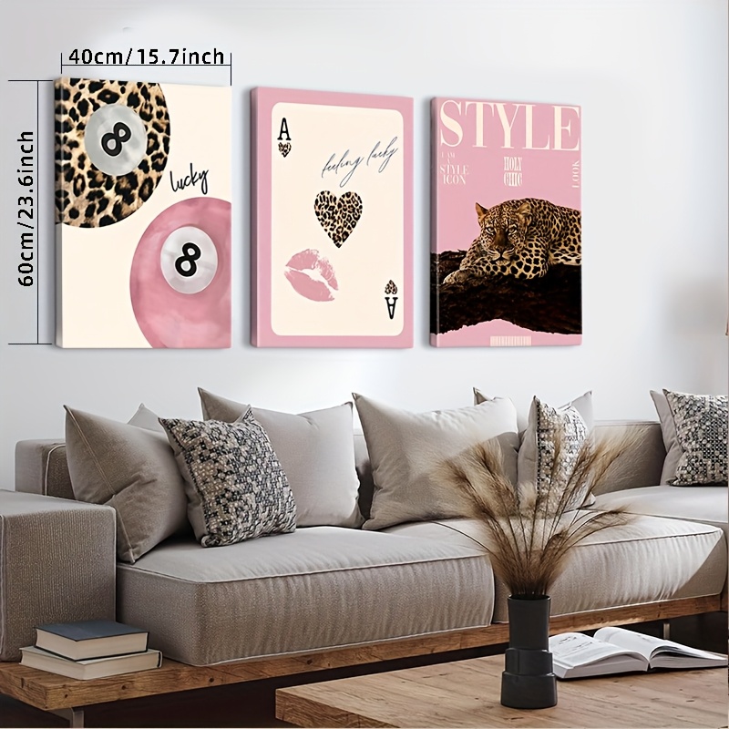 3pcs Leopard Cheetah Canvas Wa - огляд і ціна Luxury Lifestyle